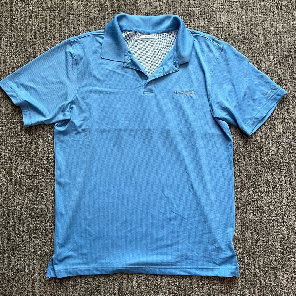 Columbia PFG short sleeve polo shirt men’s size XXL, light blue